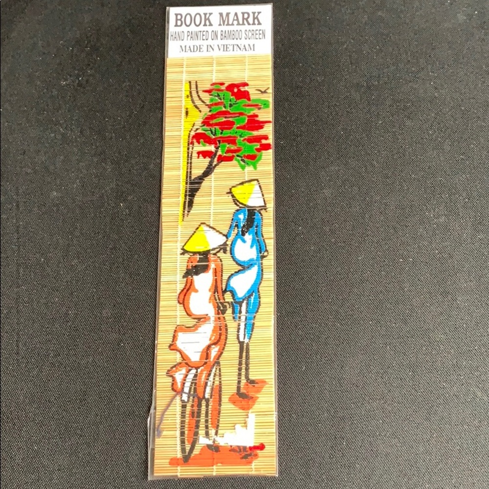Hand painted bamboo book mark - Design 3